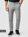 Grey slim-fit chinos for men
