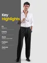 Black Solid Korean Pants