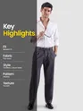 Charcoal Grey Solid Korean Pants
