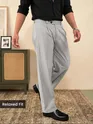 Elephant Grey Solid Korean Pants