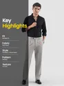 Elephant Grey Solid Korean Pants