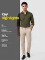 Army Green - Plain Cotton Shirts