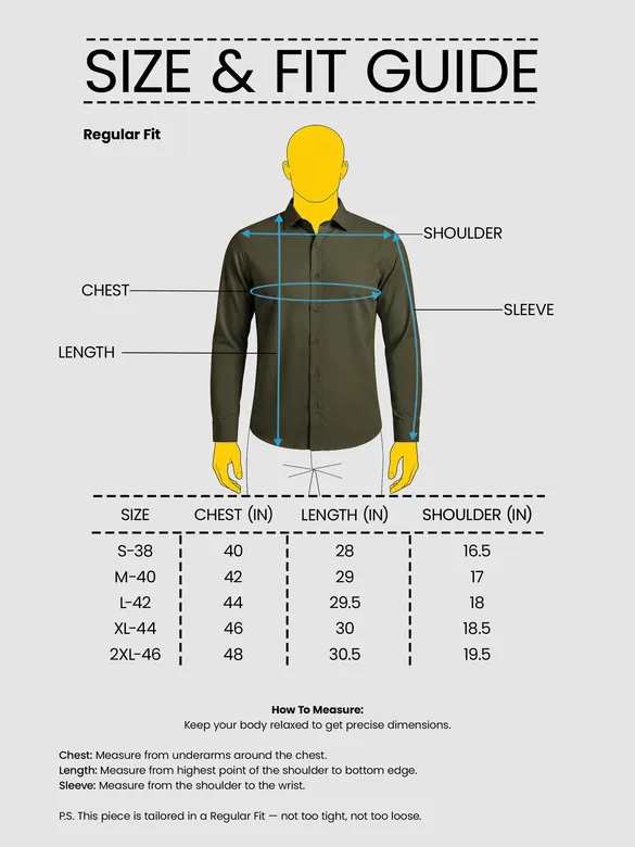 Army Green - Plain Cotton Shirts
