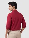 Burgundy - Plain Cotton Shirts
