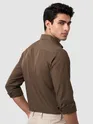 Coffee Brown - Plain Cotton Shirt