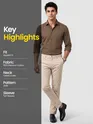 Coffee Brown - Plain Cotton Shirt