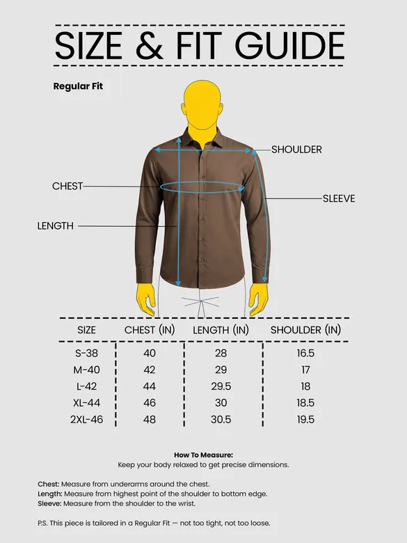 Coffee Brown - Plain Cotton Shirt