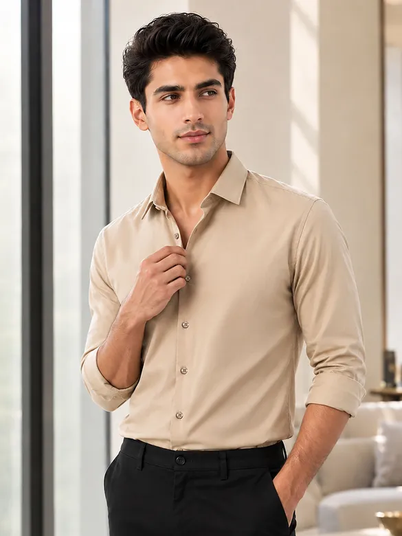 Solid Mens Shirt, 