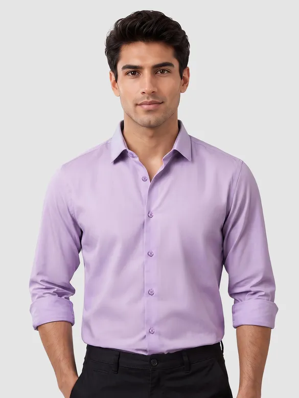 Lilac - Plain Cotton Shirts