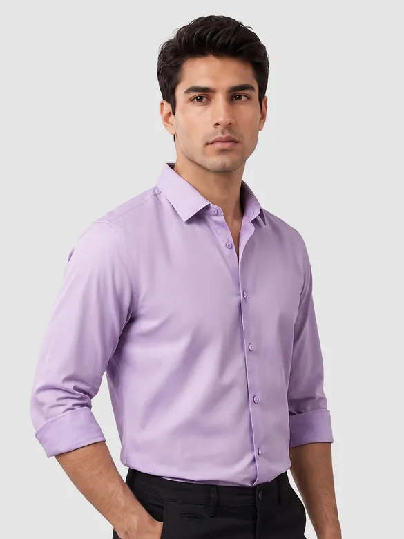 Lilac - Plain Cotton Shirts