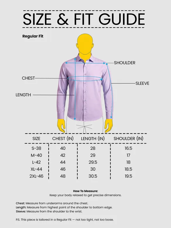 Lilac - Plain Cotton Shirts