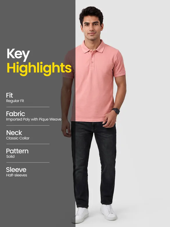 Rose Pink Polo T-shirt