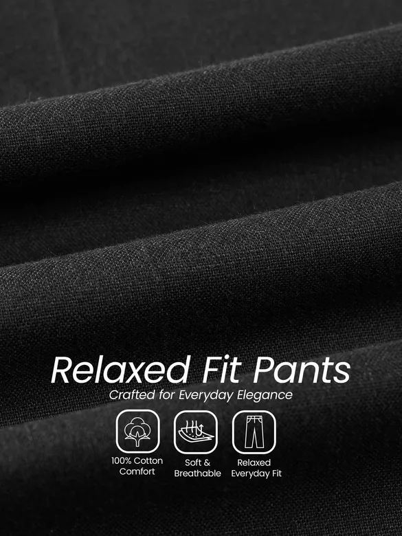 Black Relaxed Fit Pants