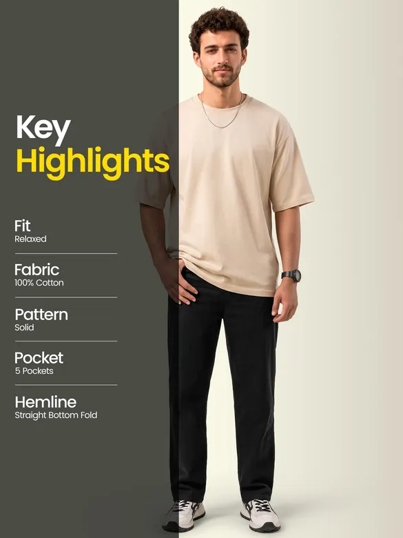 Black Relaxed Fit Pants