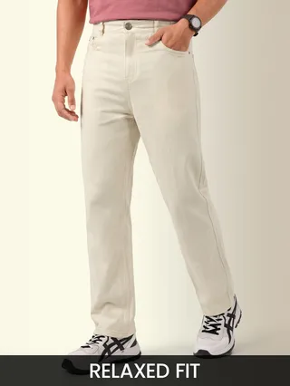 Off White Relaxed Fit Pants
