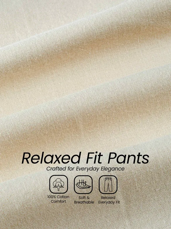 Off White Relaxed Fit Pants