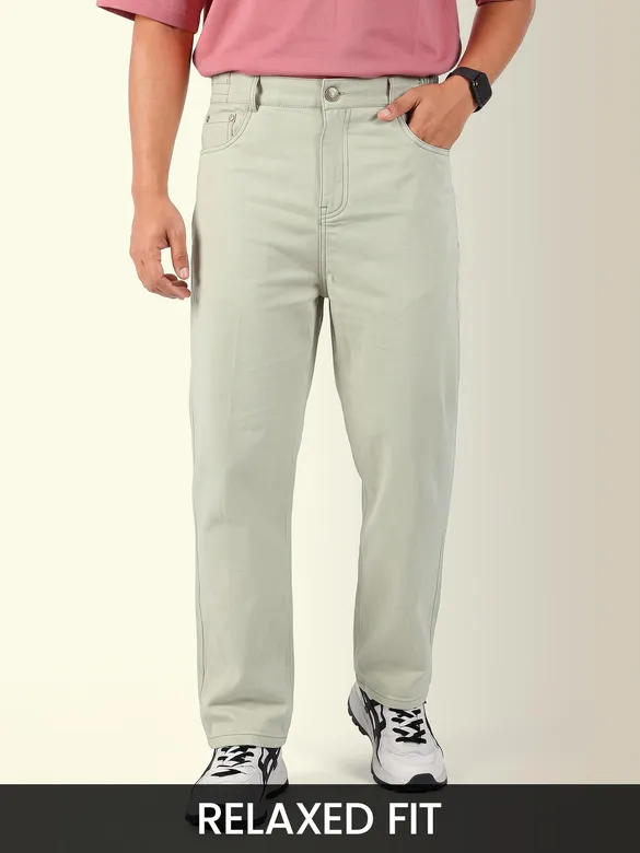 Sage Green Relaxed Fit Pants