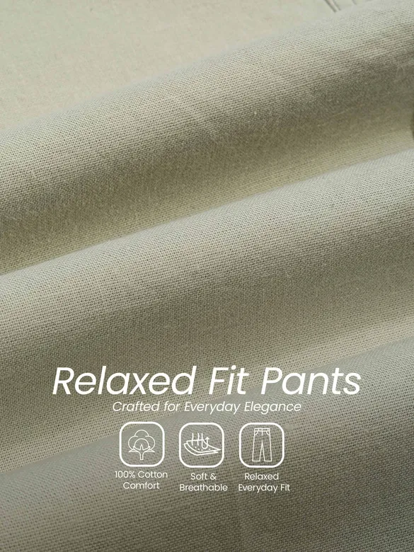 Sage Green Relaxed Fit Pants