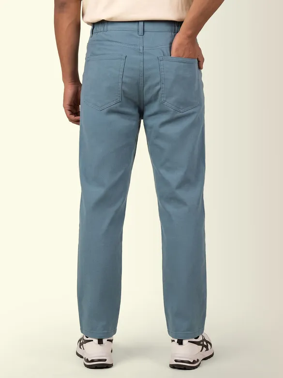 Slate Blue Relaxed Fit Pants