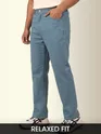 Slate Blue Relaxed Fit Pants