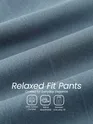 Slate Blue Relaxed Fit Pants