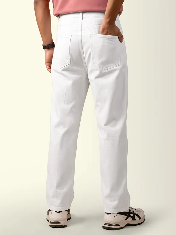 White Relaxed Fit Pants