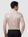 Clay Beige Double Cuff Satin Shirt