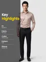 Clay Beige Double Cuff Satin Shirt