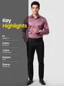 Mauve Double Cuff Satin Shirt