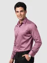 Mauve Double Cuff Satin Shirt