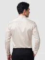 Clay Beige Double Cuff Satin Shirt