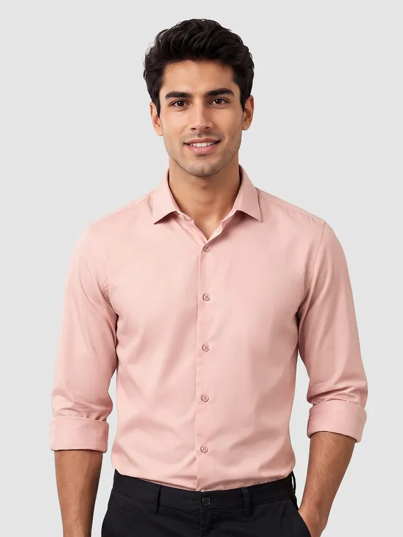 Soft Pink - Plain Cotton Shirts