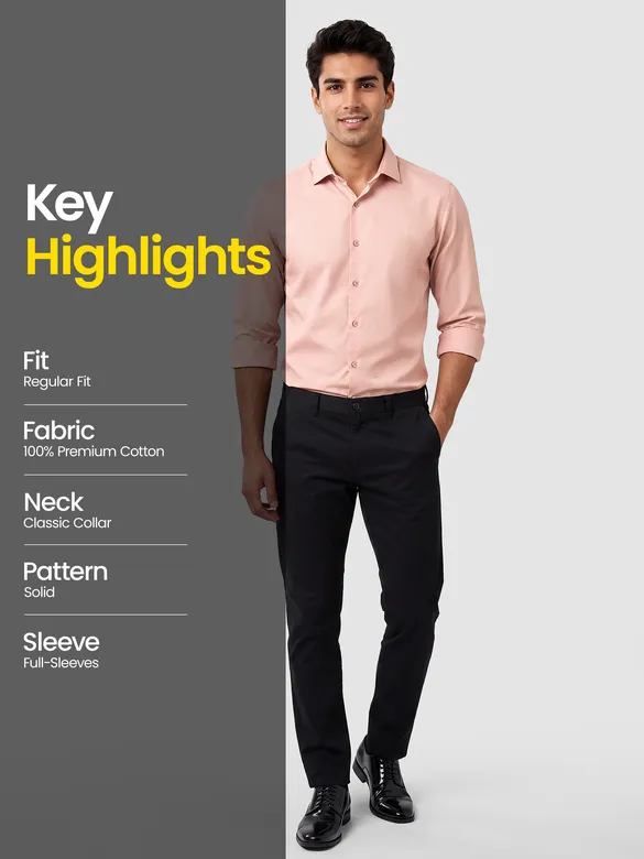 Soft Pink - Plain Cotton Shirts