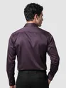 Dark Wine Double Cuff Satin Shirt