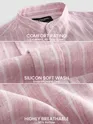 Mauve Linen Striped Shirt