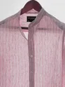 Mauve Linen Striped Shirt