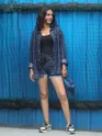 Dark Blue Denim Jacket Shacket for Women