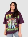 Dark Purple Rock and Roll HD Printed Oversized Tshirt