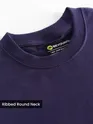 Dark Violet Blooming Puff Printed Oversized T-Shirt for Women