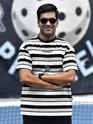 Black Striped Knitted T-Shirt