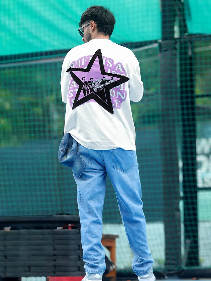 White Star Patch Oversized T-Shirt