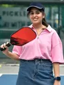 Pink Oversized Zipper Polo T-shirt for Women