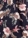 Peacock Blue Floral Flare Kurti With Beige Pant