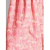 Printed Pink Collar Flare Kurti