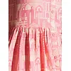 Printed Pink Collar Flare Kurti