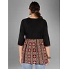 Red-Black Tribal Printed Short Kurti