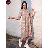 Rose Printed Flare Kurti With Peach Pant,