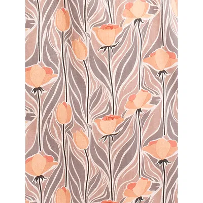 Rose Printed Flare Kurti With Peach Pant