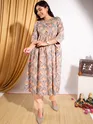 Rose Printed Flare Kurti