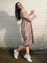 Rose Printed Flare Kurti